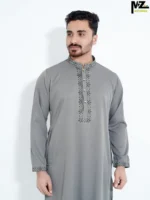 Menzoa-Luxury-Grey-Chelli-Fabric-Premium-Embroidered-Panjabi