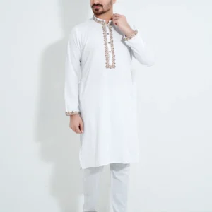 Menzoa-Pure-White-Chelli-Fabric-Elegant-Festive-Panjabi-for-Men