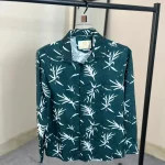 Menzoa Forest Tropic Green Luxe Jafran fabric tropical printed shirt for men