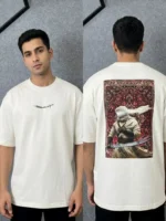 Premium Zulfiqar Legacy White Warrior Carpet Drop Shoulder Tee