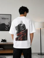 White Daemon Targaryen drop shoulder T-shirt for men by Menzoa