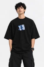 Premium black Blue Lock Nagi Seishiro drop shoulder T-shirt with back print