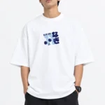 Premium white Blue Lock Nagi Seishiro oversized drop shoulder T-shirt with back print